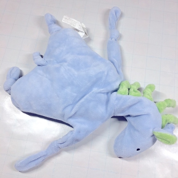 Carter's Infant Soft Touch Toy Sky Blue Stuffed Animals Baby Dragon - Picture 10 of 11